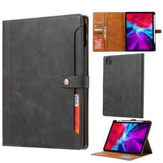 For iPad Pro 11 inch (2020) Calf Texture Double Fold Clasp Horizontal Flip Leather Tablet Case with Photo Frame & Holder & Card 