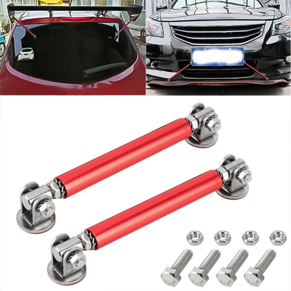 2 PCS Car Modification Adhesive Surrounded Rod Lever Front and Rear Bars Fixed Front Lip Back Shovel, Length: 7.5cm(Red)