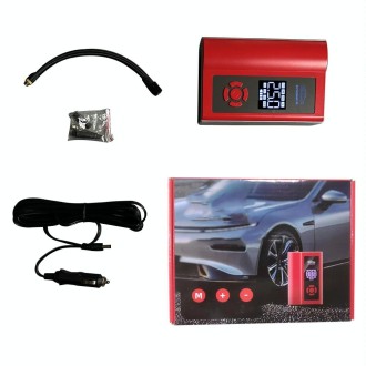 Ai8 Portable Multifunctional LCD Screen Emergency Power Supply 12V Car Start Air Pump(Red)