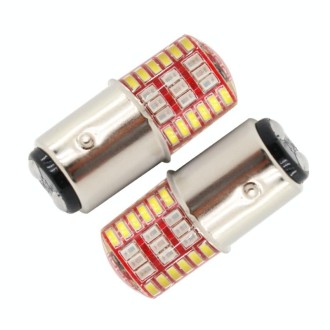 2 PCS 1157 DC12V / 1.1W Motorcycle / Car LED Double Color Flashing Light Turn Signal / Brake Lamp with 42LEDs SMD-3014 Lamp Bead