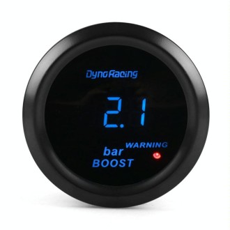 Car Modified 12V Universal 52mm Blue Light Digital Display Meter, Style:Turbo Boost Gauge BAR