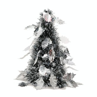 Mini Desktop Christmas Tree Hotel Shopping Mall Christmas Decoration, Size: Leaves(Silver)