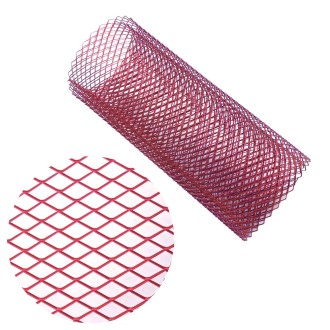 XH-6013 100x33cm Universal Car Grill Mesh Aluminum Alloy Grille Insert Bumper, Type:Small Hole(Red)