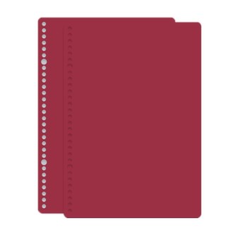 5sets Frosted Loose-Leaf Book Cover DIY Hand Book Cover, Size: A4(Gallon Red)