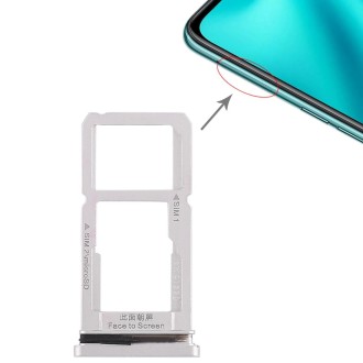 For OPPO R15 SIM Card Tray + SIM Card Tray / Micro SD Card Tray (Silver)