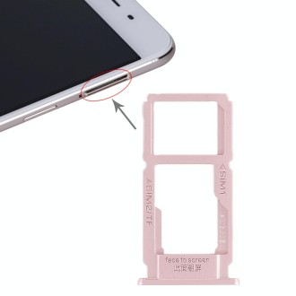 For OPPO R9sk SIM Card Tray + SIM Card Tray / Micro SD Card Tray (Rose Gold)