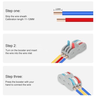 2pcs SPL-5 5 In 5 Out Colorful Quick Line Terminal Multi-Function Dismantling Wire Connection Terminal