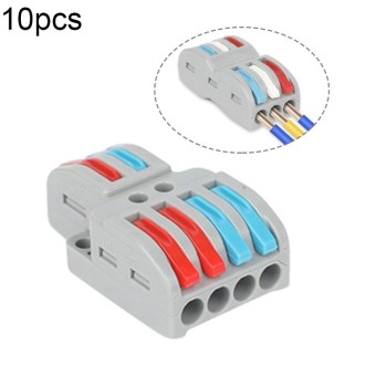 10pcs SPL-42 2 In 4 Out Colorful Quick Line Terminal Multi-Function Dismantling Wire Connection Terminal