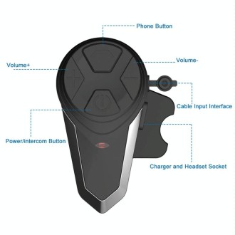 BT-S3  Motorcycle Helmet Wireless Bluetooth Earphone Waterproof Handsfree Interphone Walkie talkie with FM Radio