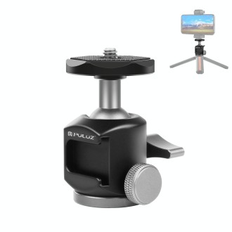 PULUZ Cold Shoe Aluminum Alloy Tripod Ball Head Adapter (Black)