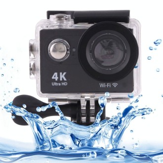 H9 4K Ultra HD1080P 12MP 2 inch LCD Screen WiFi Sports Camera, 170 Degrees Wide Angle Lens, 30m Waterproof(Black)