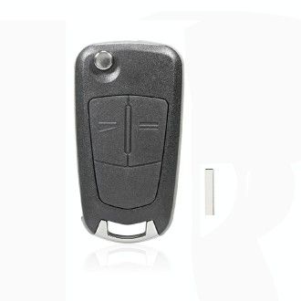 For Opel Car Foldable Blade Key Case with Screw Hole, Style:2-button HU100 without Slot