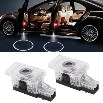 1 Pair For Volvo Car 3D Door Logo Light Brand Shadow Lights