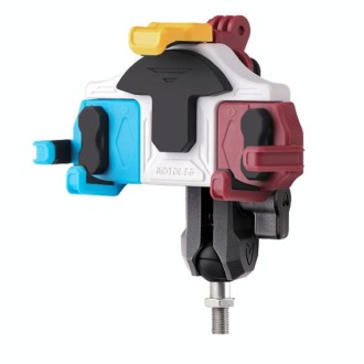 MOTOSLG Crab Motorcycle Phone Clamp Bracket M10 Ballhead Mount(Blue White Red)