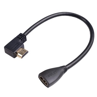 HDL-03 30cm HDMI Male Elbow to Female Adapter Cable, Type:Left Angle