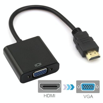 20cm HDMI 19 Pin Male to VGA Female Cable Adapter(Black)