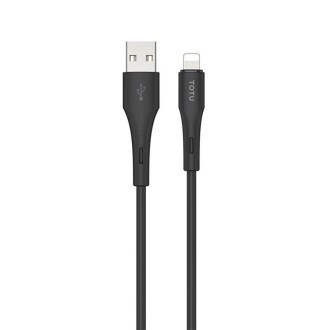 TOTU BL-017 Skin Sense Series USB to 8 Pin Silicone Data Cable, Length:1m(Black)