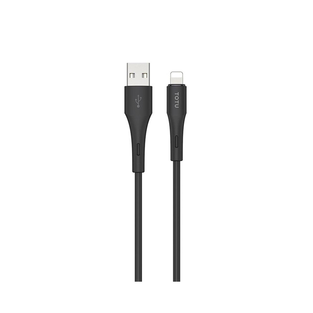 TOTU BL-017 Skin Sense Series USB to 8 Pin Silicone Data Cable, Length:1m(Black)