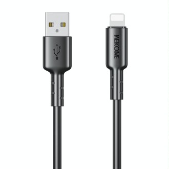 WEKOME WDC-01 Tidal Energy Series 2.4A USB to 8 Pin PVC Data Cable, Length: 1m (Black)