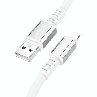 hoco X85 2.4A USB to 8 Pin Strength Charging Data Cable，Length：1m(White)