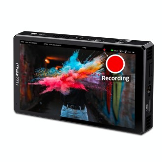 FEELWORLD CUT6S 6-inch Touch Screen Monitor Recorder FHD IPS 4K HDMI 3G-SDI Camera Field Monitor (Black)