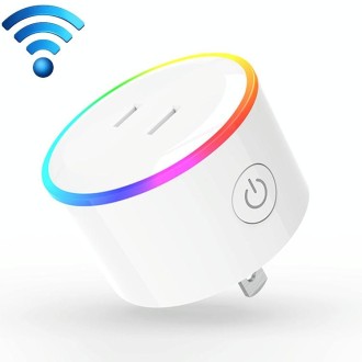 10A RGB Scene Light WiFi Remote Control Smart Socket Works with Alexa & Google Home & IFTTT, AC 100-240V, JP Plug