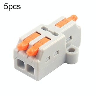 D1-2 Push Type Mini Wire Connection Splitter Quick Connect Terminal Block(Orange)