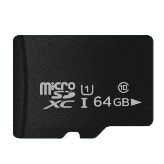 64GB High Speed Class 10 Micro SD(TF) Memory Card from Taiwan, Write: 8mb/s, Read: 12mb/s (100% Real Capacity)(Black)