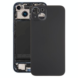 For iPhone 15 Plus Glass Battery Back Cover(Black)