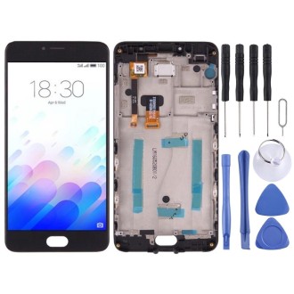 TFT LCD Screen for Meizu M3 Note / Meilan Note 3 CN Digitizer Full Assembly with Frame(Black)