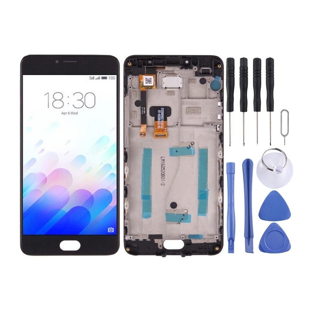 TFT LCD Screen for Meizu M3 Note / Meilan Note 3 CN Digitizer Full Assembly with Frame(Black)