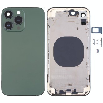 Electroplated Frame Back Housing Cover with Appearance Imitation of iP13 Pro for iPhone XR(Green)