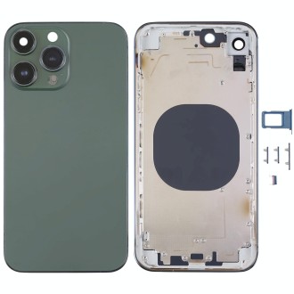 Stainless Steel Back Housing Cover with Appearance Imitation of iP13 Pro for iPhone XR(Green)