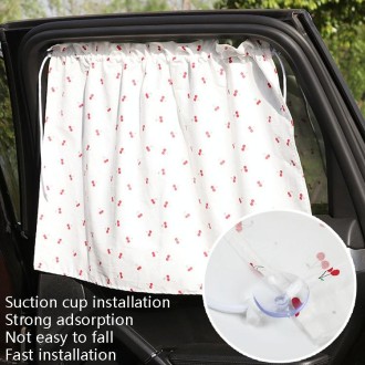 Car Curtains Cotton Car Suction Cup Sunshade Sun Protection Thermal Curtain(Bunny)