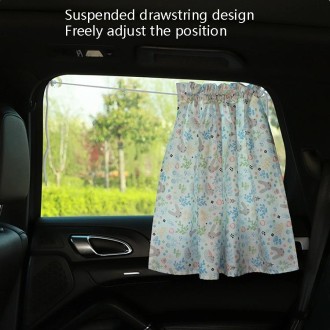 Car Curtains Cotton Car Suction Cup Sunshade Sun Protection Thermal Curtain(Bunny)