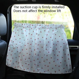 Car Curtains Cotton Car Suction Cup Sunshade Sun Protection Thermal Curtain(Bunny)