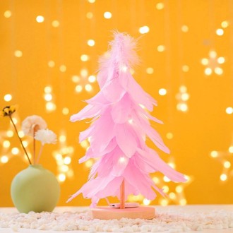 Mini Christmas Tree Decoration Window Desktop Christmas Decoration(Pink)