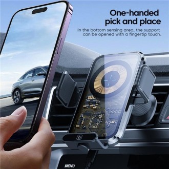 X11s 66W High Power Transparent Car Wireless Charger Phone Bracket(Titanium)