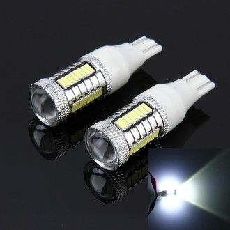 2 PCS T15 10W 650 LM 6000K Car Auto Brake Light Clearance Light Backup Light with 1 CREE Lamps and 32 SMD-4014 LED Lamps, DC 12V