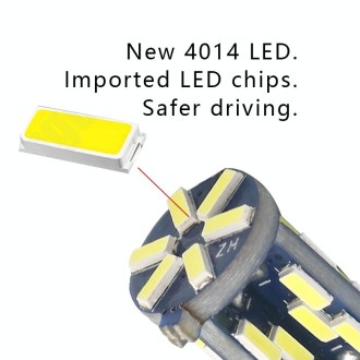 10 PCS T10 DC12V / 3W / 6000K / 180LM Car Canbus Decoding LED Clearance Lights with 30LEDs SMD-4041 Lamp Beads