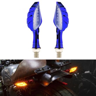 2pcs KC022 Motorcycle 12LEDs Turn Signal Light (Blue)