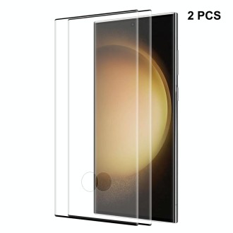 2pcs For Samsung Galaxy S23 Ultra 5G ENKAY 3D Hot Bending Explosion-proof Full Tempered Glass Film