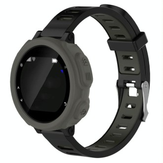 Solid Color Silicone Watch Protective Case for Garmin F235 / F750(Grey)