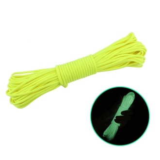 20m 9-Core Nylon+Polyester Full-light Outdoor Camping Tent Rescue Bundled Fluorescent Climbing Rope(Yellow)