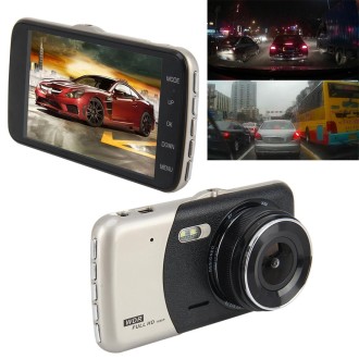 4 inch HD Video Recording HD Display Car Recorder with Separate F2.0 Camera, 12MP 170 Degrees Wide-angle/ Rear View Loop Recordi