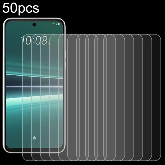 For HTC U24 Pro 50pcs 0.26mm 9H 2.5D Tempered Glass Film