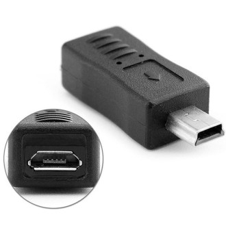 USB 2.0 Mini USB to Micro USB Female Adapter(Black)