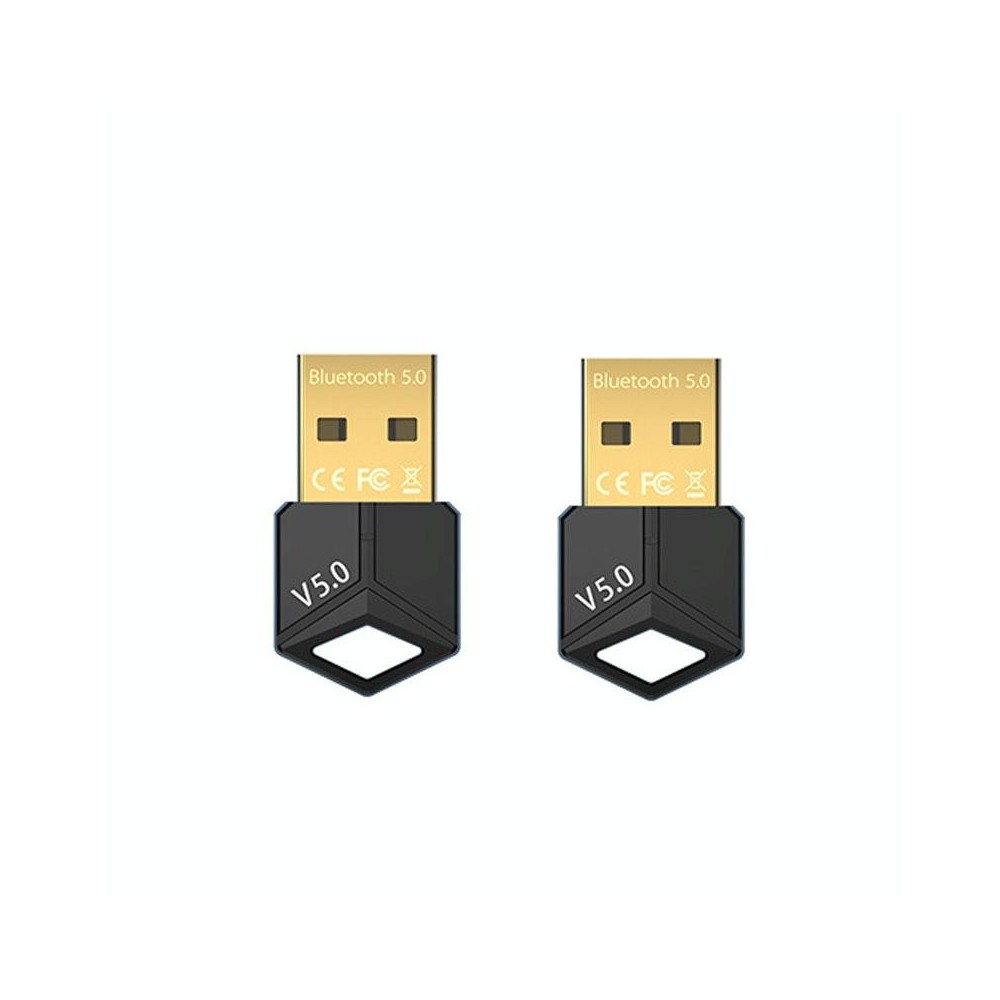 2 PCS USB Bluetooth Adapter 5.0PC Computer Wireless Audio Receive Transmitter, Color: Black