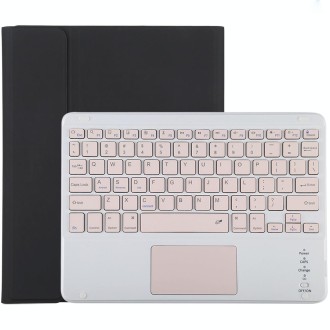 TG-102BC Detachable Bluetooth Pink Keyboard + Microfiber Leather Tablet Case for iPad 10.2 inch / iPad Air (2019), with Touch Pa