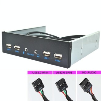 4 x USB 2.0+HD-AUDIO Desktop PC Case Internal Front Panel